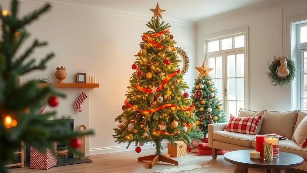 Julgran i trä som håller många år